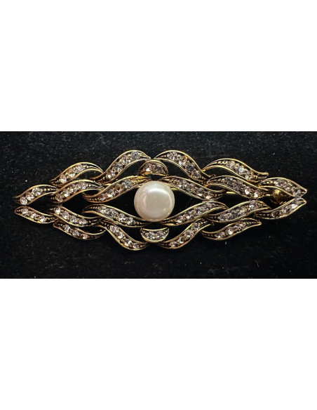 Broche mantilla rodio