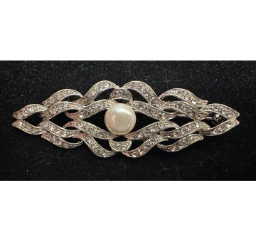 Broche mantilla rodio 2