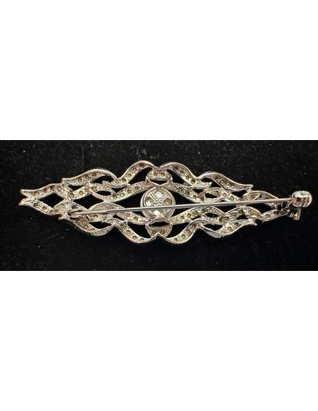 Broche mantilla rodio