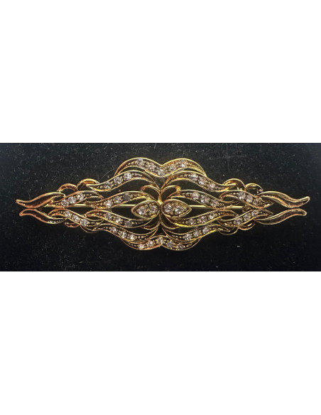 Broche mantilla rodio