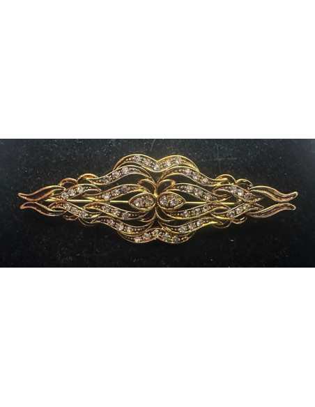 Broche mantilla rodio