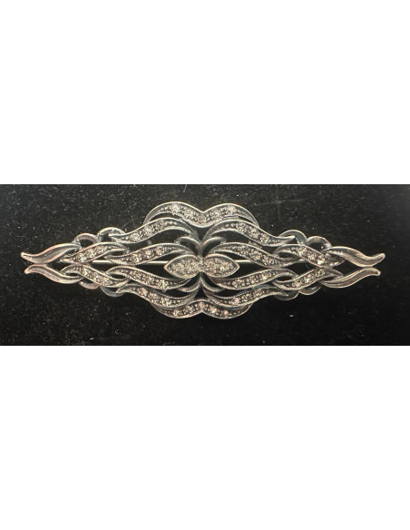 Broche mantilla rodio