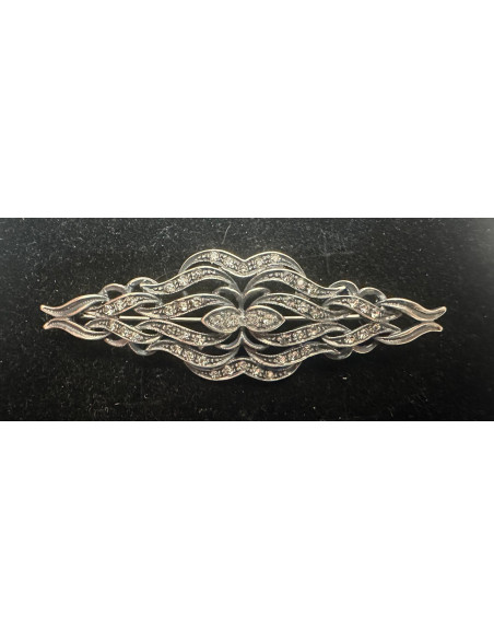 Broche mantilla rodio