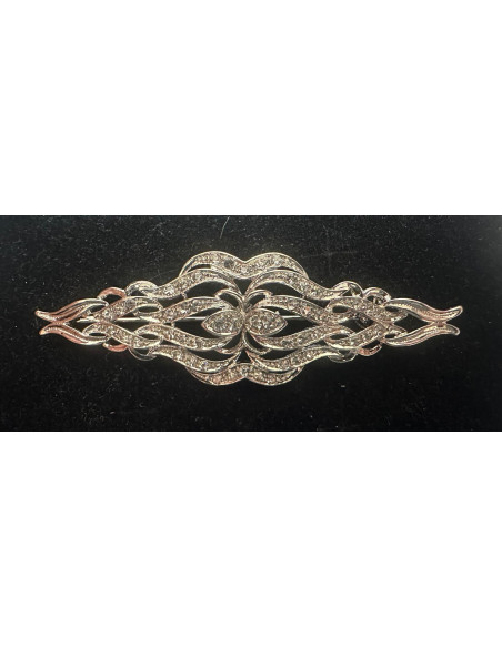 Broche mantilla rodio