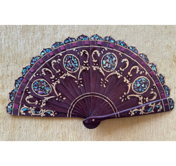 Abanico palo violeta nácar