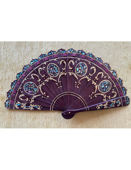 Abanico palo violeta nácar