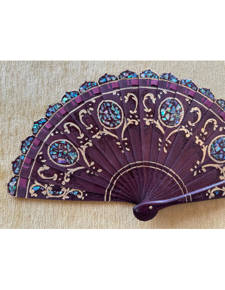 Abanico palo violeta nácar