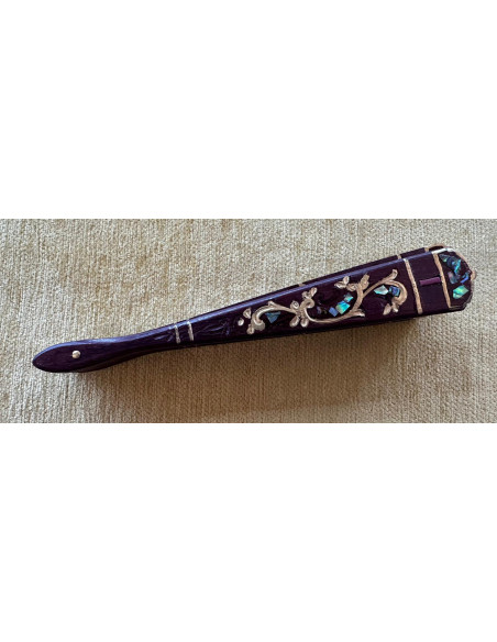 Abanico palo violeta nácar