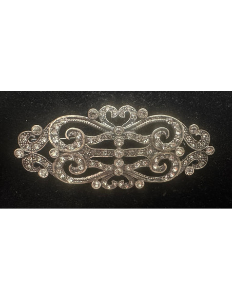 Broche mantilla rodio