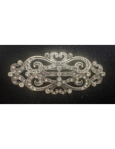 Broche mantilla rodio