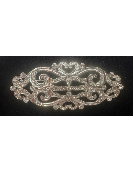Broche mantilla rodio