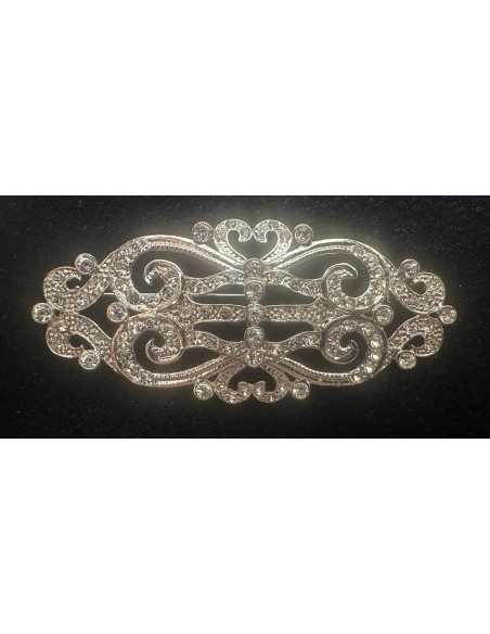 Broche mantilla rodio
