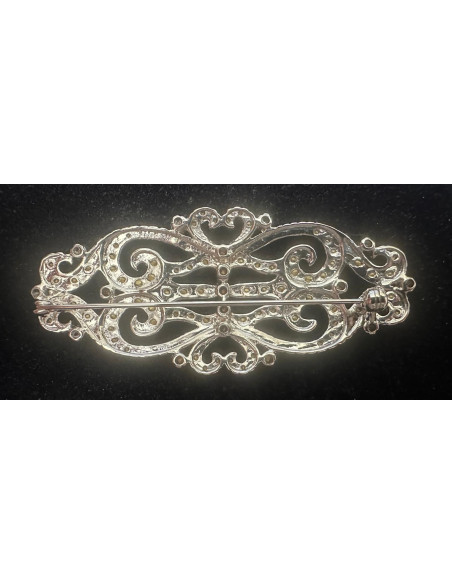Broche mantilla rodio