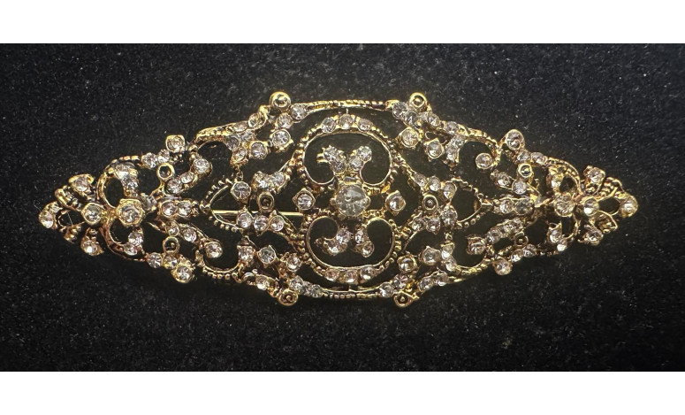 Broche mantilla rodio