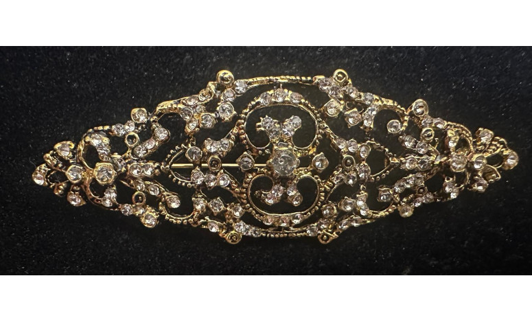 Broche mantilla rodio