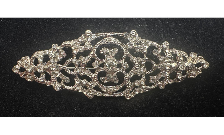 Broche mantilla rodio