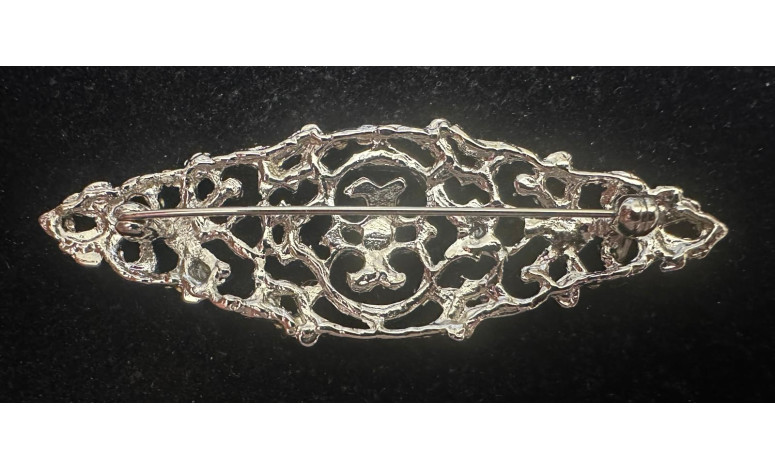 Broche mantilla rodio