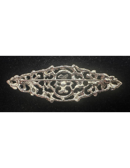 Broche mantilla rodio