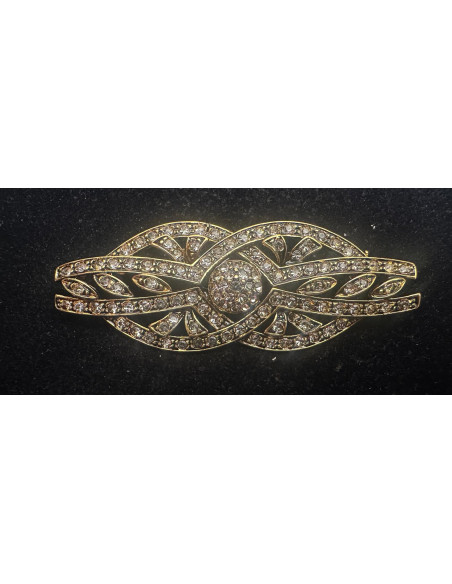 Broche mantilla rodio