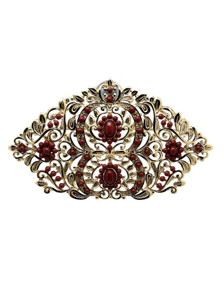 Broche chapado corales