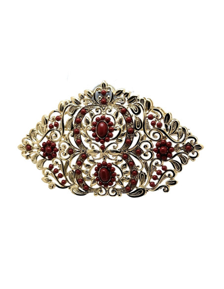 Broche chapado corales