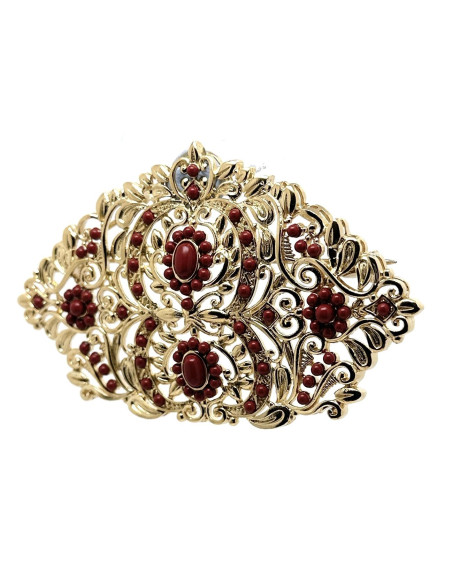 Broche chapado corales