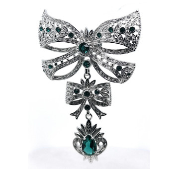 Broche lazo esmeralda 2