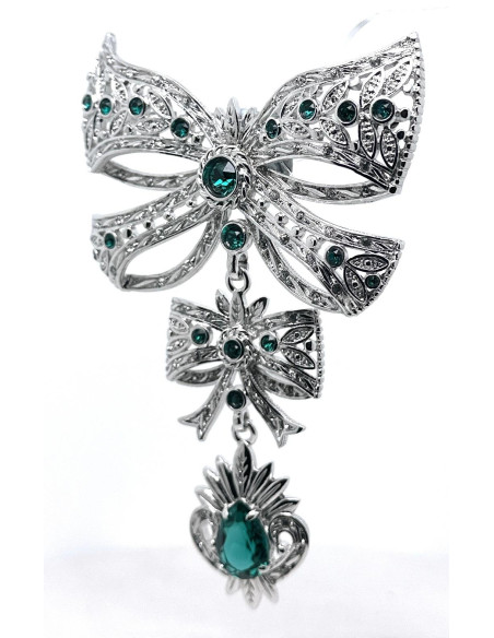Broche lazo esmeralda
