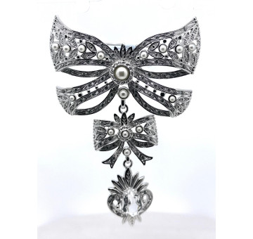 Broche lazo perla