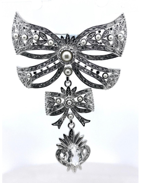 Broche lazo perla