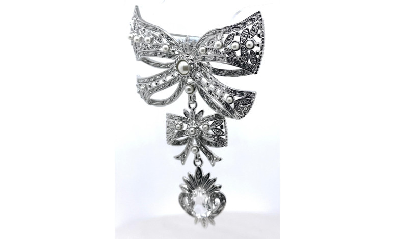 Broche lazo perla