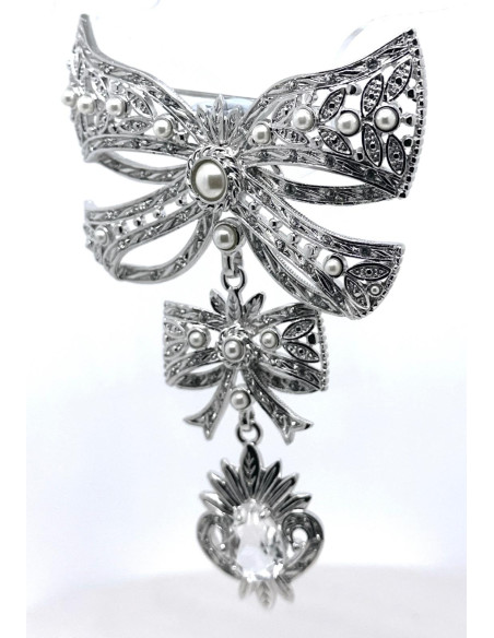 Broche lazo perla