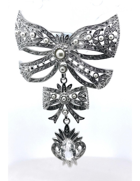 Broche lazo perla