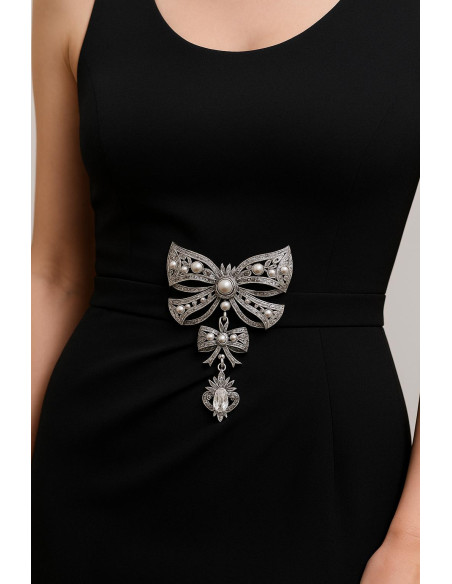 Broche lazo perla