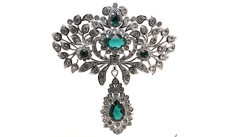 Broche esmeralda