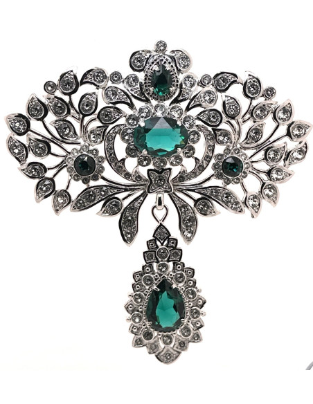 Broche esmeralda