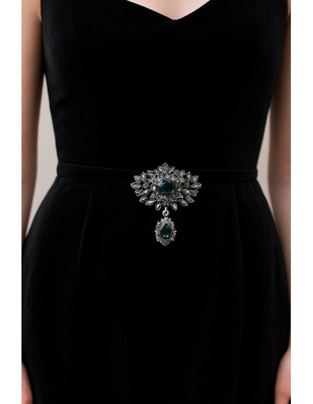 Broche esmeralda