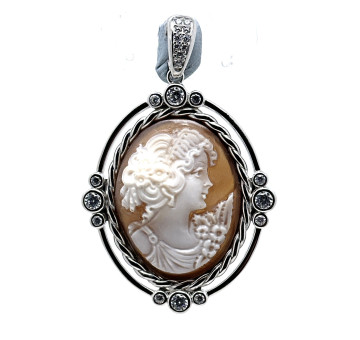 Colgante camafeo plata