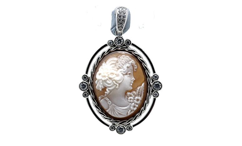 Colgante camafeo plata