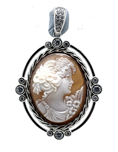 Colgante camafeo plata