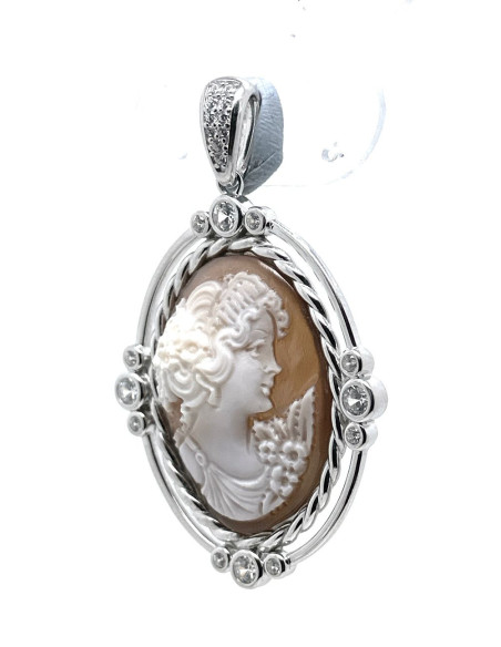 Colgante camafeo plata