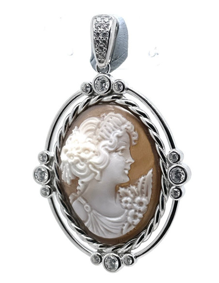 Colgante camafeo plata