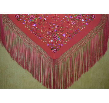 Mantón mano seda 115cm 2