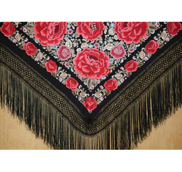 Mantón mano seda 140cm