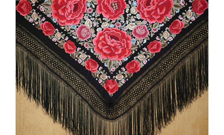 Mantón mano seda 140cm