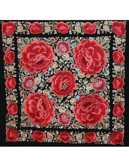 Mantón mano seda 140cm