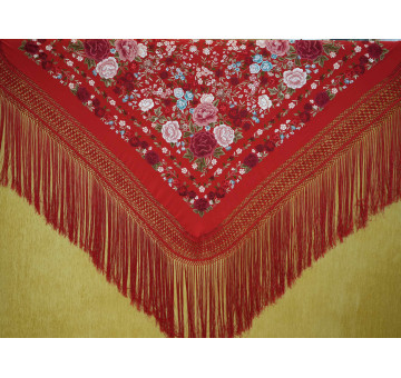 Mantón mano seda 140cm