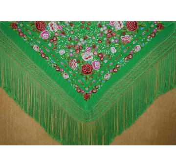 Mantón mano seda 140cm 2