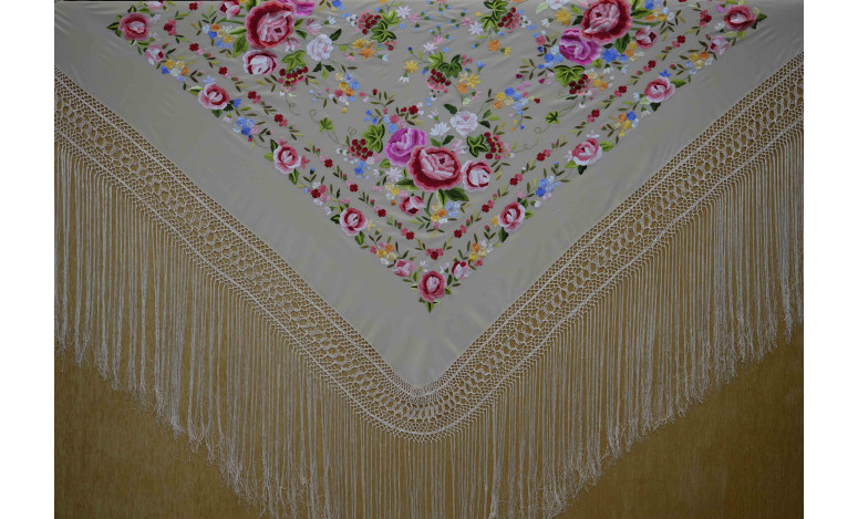 Mantón mano seda 140cm