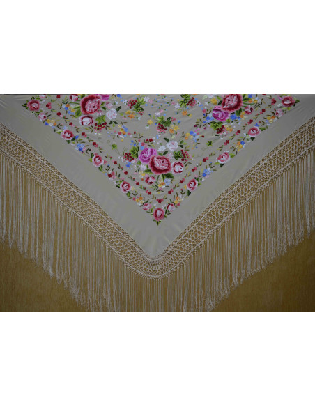 Mantón mano seda 140cm